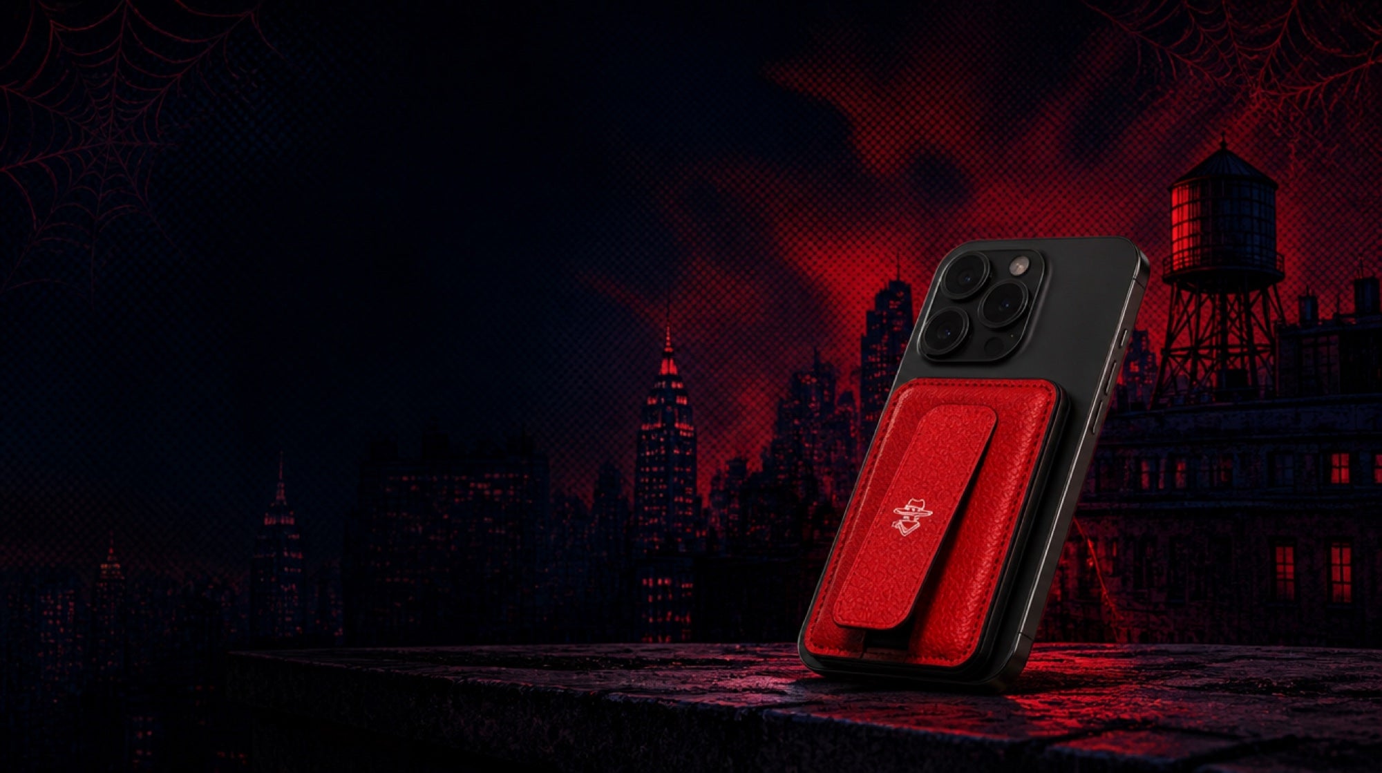 Maverick 2.0 kickstand holding a phone on a desk